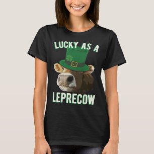 T-shirt Lucky As Leprecow Cute Cow Leprechaun Mash Up St