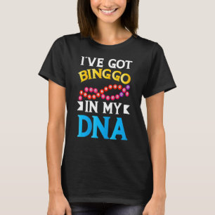 T-shirt Lucky Bingo Jeu Bingo Dna Caller Card Joueur Appa