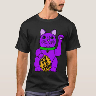 T-shirt Lucky Cat Tシャツ (purple)