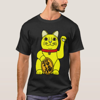 T-shirt Lucky cat Tシャツ (Yellow)