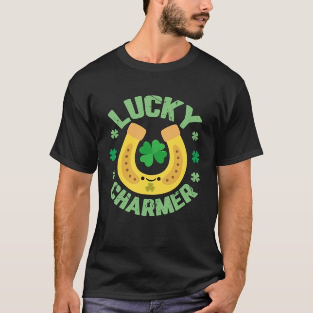 T-shirt LUCKY CHARMER  Teacher Student School St Patrick s (Devant)