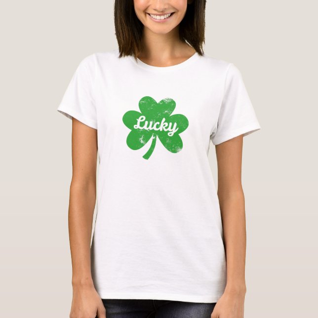 T-shirt Lucky Clover St Patrick's Day (Devant)