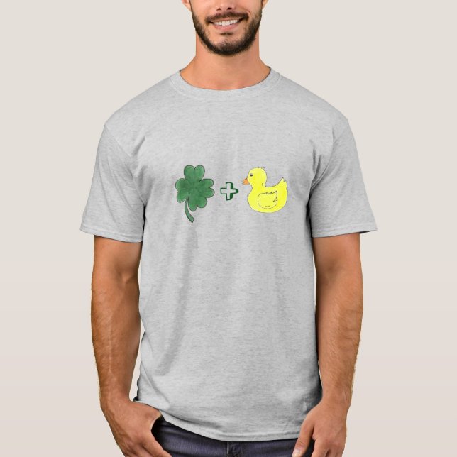 T-shirt Lucky Duck Shamrock Duckie St. Patrick's Day (Devant)