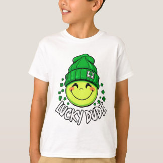 T-shirt Lucky Dude Smile Face Saint Patrick's Day