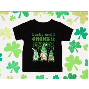 T-shirt Lucky et je le rends vert shamrock gnomes de trèfl