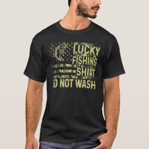 T-shirt Lucky Fishing Ne Pas Laver Meilleur Pêcheur Jamais