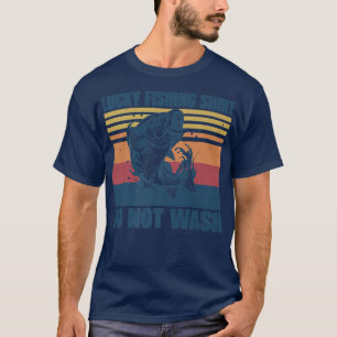 T-shirt Lucky FishingNe pas laver Funny Basse Pêcheur Fish
