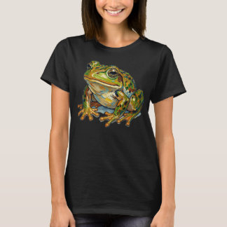 T-shirt Lucky Frog Colorful Art Good Fortune Symbol Gift