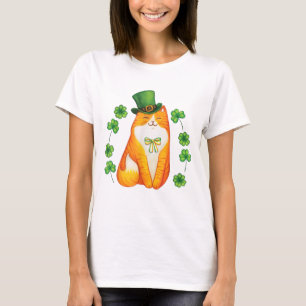 T-shirt Lucky Ginger Kitty St patrick