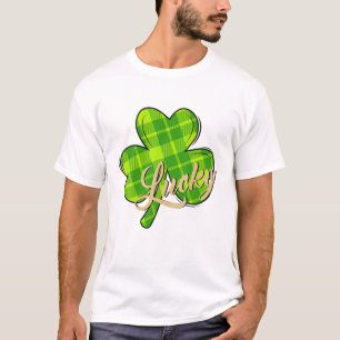 T-shirt Lucky Green Shamrock Irish Leprechaun St patrick