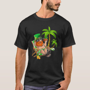 T-shirt Lucky Irish Leprechaun Hawaiian Surfing St Patrick