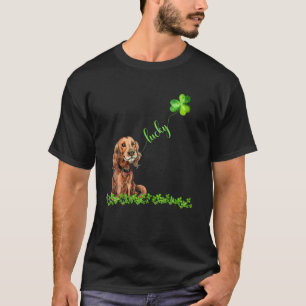 T-shirt Lucky Irish Setter Chig Shamrock St Patrick's Day