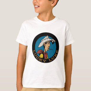 T-shirt Lucky Luke dessin animé cowboy en cercle