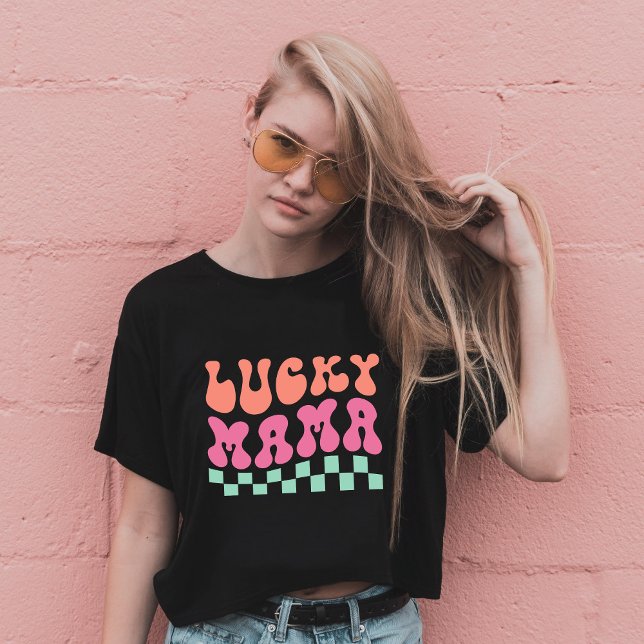 T-shirt Lucky MAMA, typographie de police rétro (Créateur téléchargé)