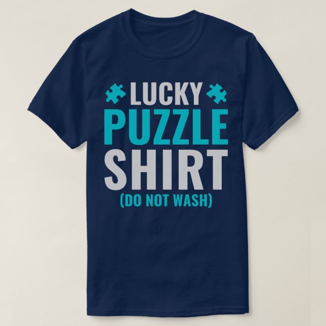 T-shirt Lucky Puzzle Funny Puzzler passionné (Design devant)