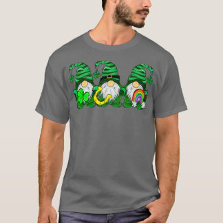 T-shirt Lucky Rainbow Gnome Happy St Patrick's Day Kids Wo