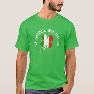 T-shirt Lucky Saint Patricks Drapeau italien Imprimer St P