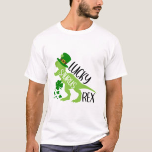 T-shirt Lucky Saurus Rex - Dinosaure de la Saint Patrick