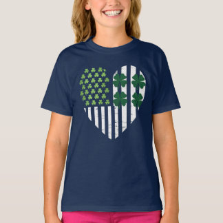 T-shirt Lucky Shamrock Heart St. Patrick's Day Irish Pride