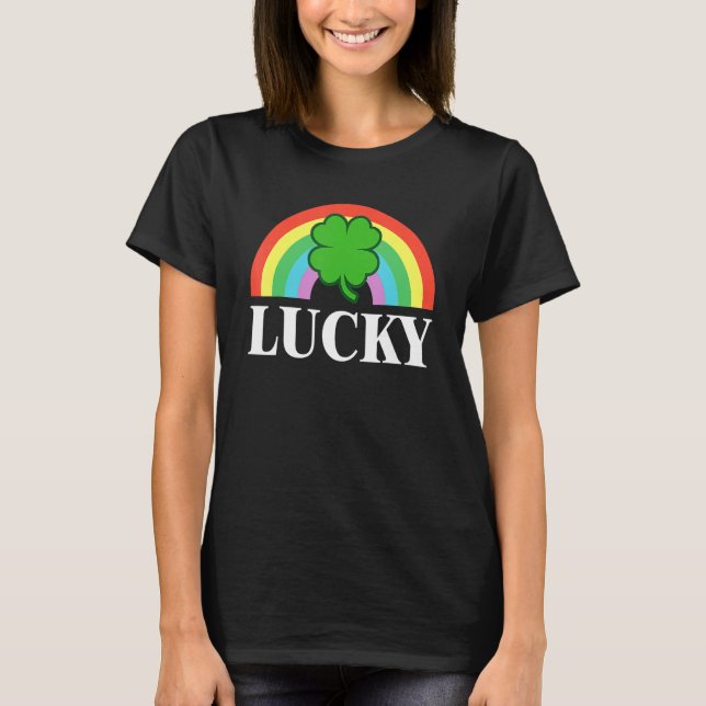 T-shirt Lucky Shamrock St Patrick's Day Saint Paddy's Rain (Devant)