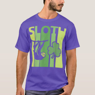 T-shirt Lucky Sloth St Patrick's Day Irish Vintage Retro S