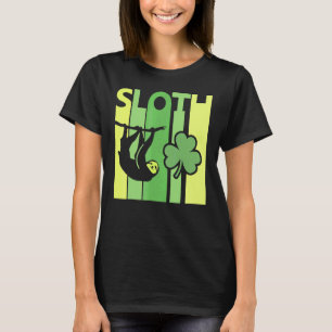 T-shirt Lucky Sloth St Patrick's Day Irish Vintage Retro S