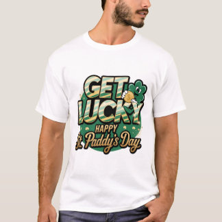 T-shirt Lucky St. Paddy's Day : Shamrock avec pièce d'or