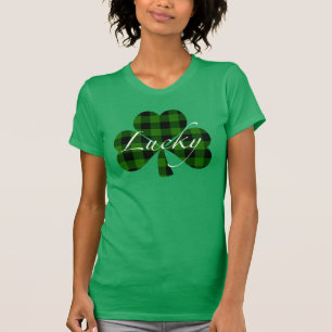 T-shirt Lucky St. Patty's Shamrocks carreaux verts