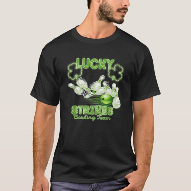 T-shirt Lucky Strikes Équipe de bowling égalisante St Patr (Devant)