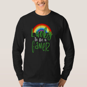 T-shirt Lucky To Be A Gamer Jeux Vidéo Garçons St Patrick'