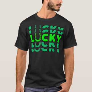 T-shirt Lucky Typograply avec Horseshoe St patrick hommes