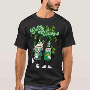 T-shirt Lucky Vibes St Patrick's Day Café Latte C Lucky