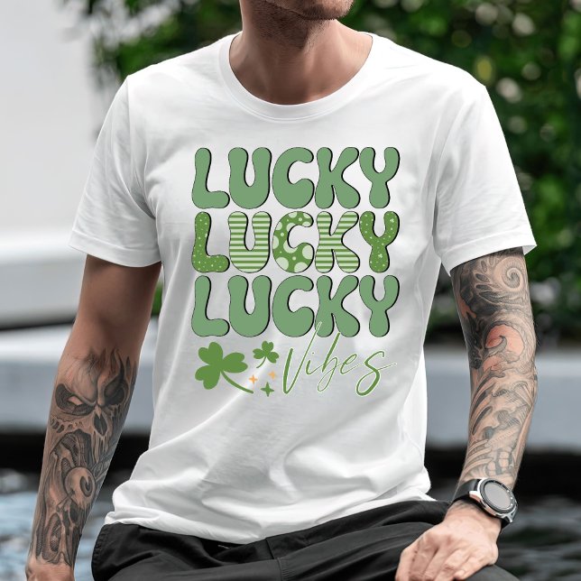 T-Shirt Lucky Vibes, T-Shirt St. Patrick's Day (Créateur téléchargé)