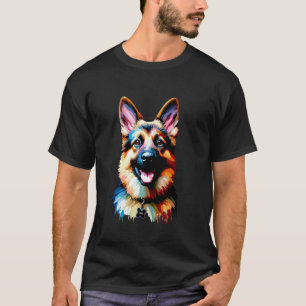 T-shirt LUCY Berger Allemand Vibrant Art Amoureux des Anim