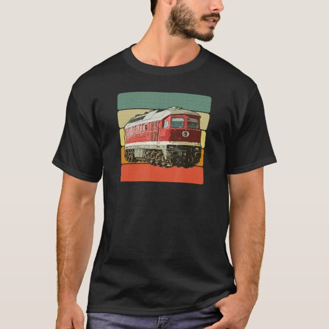 T-shirt Ludmilla Diesel Locomotive Est Allemand Br 130 Ret (Devant)