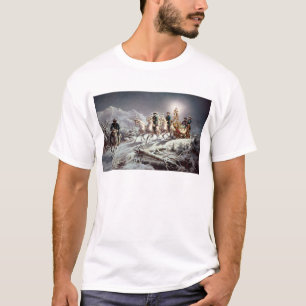 T-shirt Ludwig II de la Bavière Sleighing la nuit