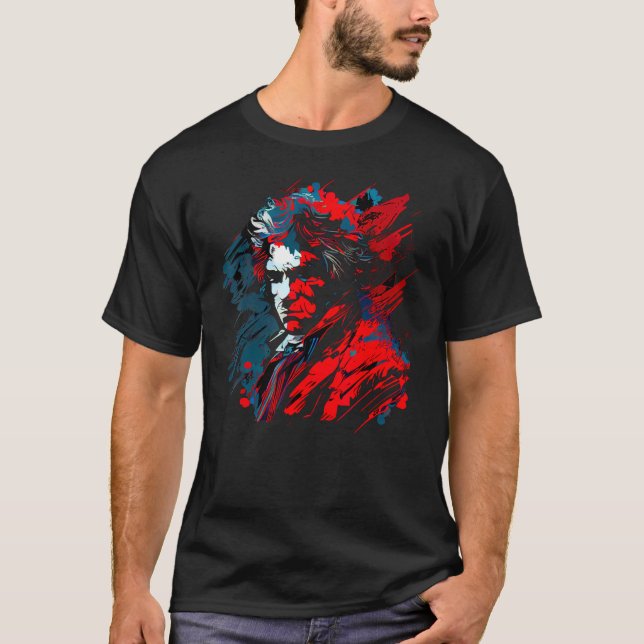 T-shirt Ludwig van Beethoven Music German Composer (Devant)