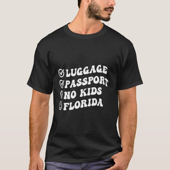 T-shirt Luge Passport No Florida Trip Wavy (Devant)