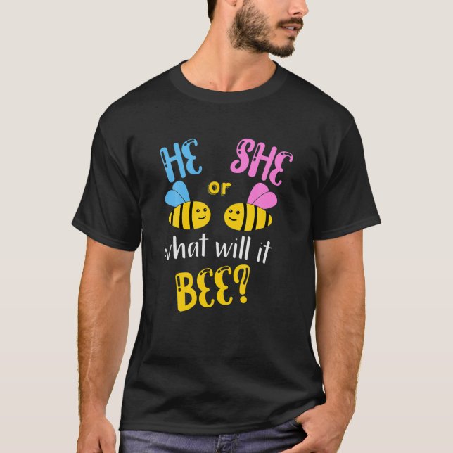 T-shirt Lui Qu'Est-Ce Que Ce Sera Genre Révéler Garçon Fil (Devant)