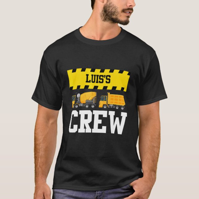 T-shirt Luis Construction Crew Doublon Doublon sur mesure  (Devant)