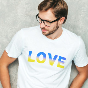 T-shirt L'Ukraine bleue et jaune inspire la paix ni la gue