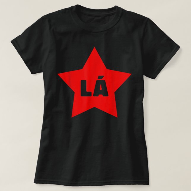 T-shirt Lula Presidente 2022 Design de groupe LÁ Star Red  (Design devant)