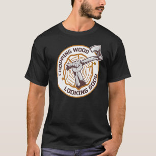 T-shirt Lumberjack Chopping Bois à l'air de bonne branche