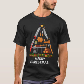 T-shirt Lumberjack Christmasree Joyeuse fille de Noël