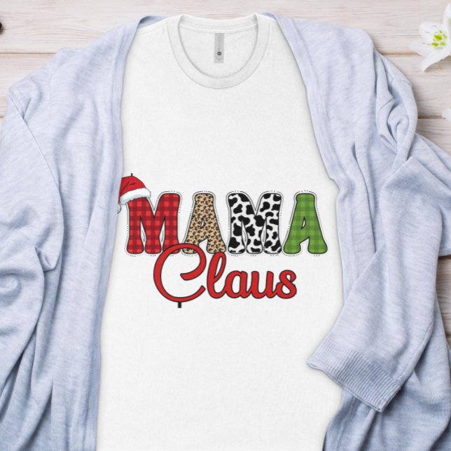 T-shirt Lumberjack rustique Mama Claus (Créateur téléchargé)