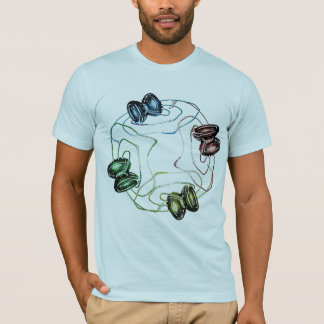 T-shirt Lumière colorée de yo-yo