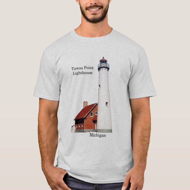 T-shirt Lumière de chemise de Tawas Point Lighthouse (Devant)