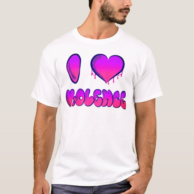 T-shirt Lumière de violence du coeur (Devant)