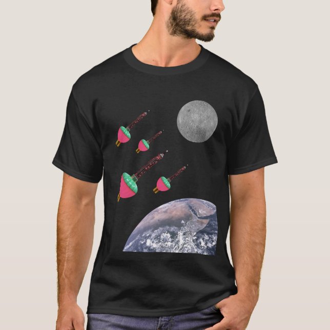 T-shirt Lumières bulles dans l'espace (Devant)