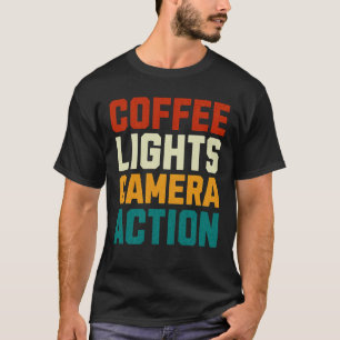 T-shirt Lumières de café Caméra Action Filmmaking Caméra A